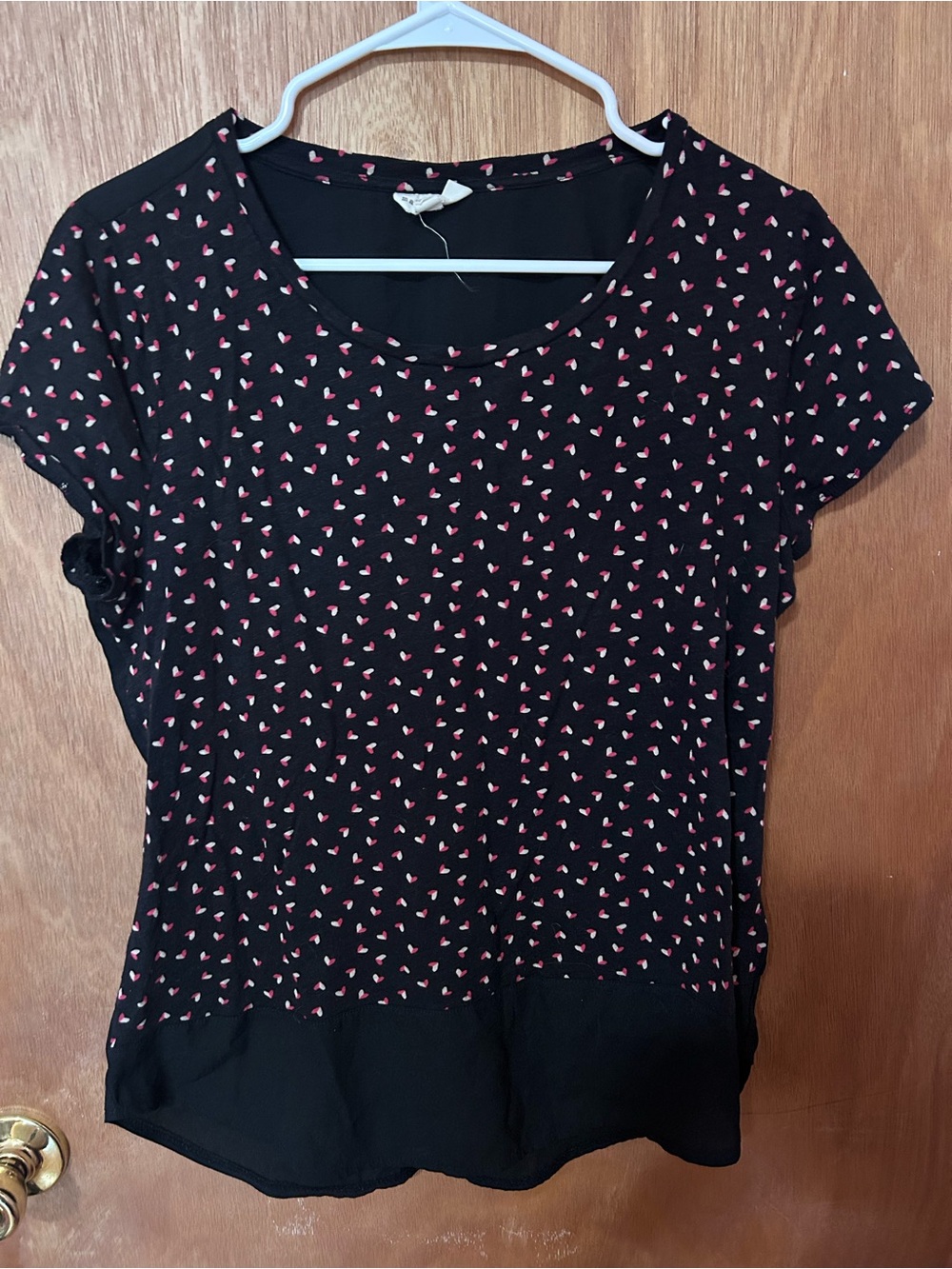 Maison Jules heart design shirt size large